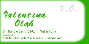 valentina olah business card